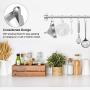 Stainless Steel Funnels for Kitchen, Food Grade Metal Funnels with 300 Mesh Food Filter, Detachable Strainer and Cleaning Brush for Transferring of Liquid, Fluid, Oil, Juice, Powder