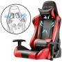 Gtracing Gaming Chair Racing Office Computer Ergonomic Video Game Chair Backrest and Seat Height Adjustable Swivel Recliner with Headrest and Lumbar Pillow Esports Chair (Red)