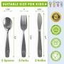 15 Piece Stainless Steel Kids Silverware Set - Child and Toddler Safe Flatware - Kids Utensil Set - Metal Kids Cutlery Set Includes 5 Small Kids Spoons, 5 Forks & 5 Knives