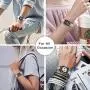 LELONG for Apple Watch Band 38mm 40mm 42mm 44mm SE Series 6 Series 5 4 3 2 1 , Bling Replacement Bracelet iWatch Band, Diamond Rhinestone Stainless Steel Metal Wristband Strap