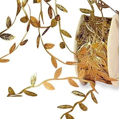 Gold Leaf Ribbon, 1-1/4'' X 10Yd