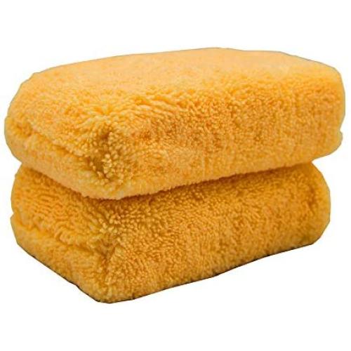 Chemical Guys MIC29702 Monster Fluff Interior Premium Microfiber Applicator, Orange (Pack of 2)