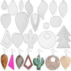 NUORUI 18 Pieces Earring Cutting Dies Metal Earring Die Cuts for Leather Earrings DIY Crafts