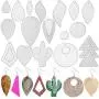 NUORUI 18 Pieces Earring Cutting Dies Metal Earring Die Cuts for Leather Earrings DIY Crafts NUORUI 18 Pieces Earring Cutting Dies Metal Earring Die Cuts for Leather Earrings DIY Crafts