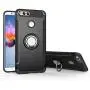 Orzero TPU + PC Hybrid Dual Layer Case for Huawei Honor 7X, Huawei Mate SE Full Body Heavy Duty Protection 360 Rotating Metal Ring (Adsorbed Iron Plate) (Huawei Honor 7X Not Included)-Black