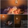 Himalayan Salt Lamp,Natural Wall Light Salt Lamp with 2 Bulbs,Rocks Salt Night Light with Butterfly Metal Basket Gift