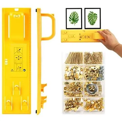 Picture Hanging Kit, Picture Frame Hanger Tool, 220 Pieces Heavy Duty Photo Hanger Accessories with Multifunction Picture Frame Level Ruler Bubble Level Measuring Tool for Marking Position Picture Hanging Kit, Picture Frame Hanger Tool, 220 Pieces Heavy Duty Photo Hanger Accessories with Multifunction Picture Frame Level Ruler Bubble Level Measuring Tool for Marking Position
