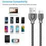 USB Type C Cable,Fantany Durable Metal USB A to C Charging Cable&Sync Compatible with Galaxy S10,S9,S9+,S8,S8+,Note 8,9,LG V40,50 G7,8, Pixel 2,3,HTC 10,Nexus 5X/6P, 3.3Feet,1Pack (Black, 3.3ft)