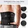 Freetoo Back Braces for Lower Back Pain Relief with 6 Stays, Breathable Back Support Belt for Men/Women for work , Anti-skid lumbar support belt with 16-hole Mesh for sciatica(M)