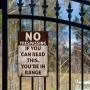 JOYIN 2 PCS Halloween Signs, No Trespassing, Funny Metal Tin Sign for Halloween Decorations, Creepy Home Decor