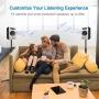 PERLESMITH Speaker Stands Extend 30-45 Inch with Upgraded Cable Management, Hold Satellite, Small Bookshelf & Bluetooth Speakers up to 8lbs(i.e. Vizio, Polk, Bose, JBL, Sony & Samsung) -1 Pair