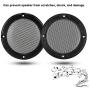 AMONIDA 2 pcs 6.5 inch Speaker Grills Audio Speaker Cover Decorative Circle Protective Metal Mesh Cover (Black+Black)