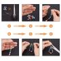 PH PandaHall 2850pcs 5 Colors 3 Sizes Smooth Round Spacer Beads Tiny Metal Beads Spacers for Jewelry Making Supplies (2.4mm, 4mm, 6mm)