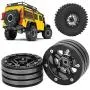 Demeras RC Crawler Wheel Hub Stripe Metal Wheel Hub 1.9 Inch Compatible with SCX10 1/10 RC Rock Crawler Parts
