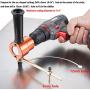 Lnchett Double Head Sheet Metal Nibbler, Nibbler Metal Cutter with Saw Power Drill Attachment for Straight and Circle Cutting, Maximum 14 Gauge Steel.