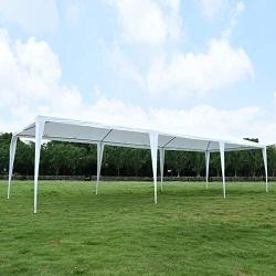 mcombo Outdoor Canopy Tent Wedding Party Waterproof Gazebo Pavilion with Removable Sidewalls 6052 with Metal Connector, 8 Pieces