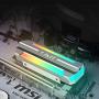 J&D ARGB M.2 Heatsink, Aluminum Alloy M.2 Heatsink SSD Cooler with 5V 3Pin ARGB Light and Thermal Pad, Compatible with SATA NVMe NGFF 2280 M.2 SSD