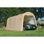 ShelterLogic 10 x 15 x 8 All-Steel Metal Frame Round Style Roof Instant Garage and AutoShelter with Waterproof and UV-Treated Ripstop Cover