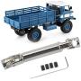 RC Drive Shaft, RC Crawler Car Metal Transmission Drive Shaft Fits for WPL 1/16 Mini Military Truck( Silver)