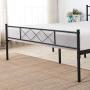 VECELO Metal Platform Bed Frame Mattress Foundation with Headboard & Footboard/Firm Support & Easy Set up Structure, Full, Black