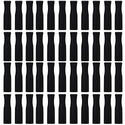 44Pcs Reusable Straws Tips, Silicone Straw Tips, Black Food Grade Straws Tips Covers Only Fit for 1/4 Inch Wide(6MM Out diameter) Stainless Steel Straws by Accmor
