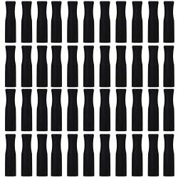 44Pcs Reusable Straws Tips, Silicone Straw Tips, Black Food Grade Straws Tips Covers Only Fit for 1/4 Inch Wide(6MM Out diameter) Stainless Steel Straws by Accmor