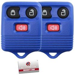 2 KeylessOption Blue Replacement 3 Button Keyless Entry Remote Control Key Fob Clicker