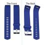 KingAcc Compatible Fitbit Charge 2 Bands, Soft Silicone Replacement Band for Fitbit Charge 2, with Metal Buckle Fitness Wristband Sport Strap Women Men (1-Pack, Dark Blue, Large)