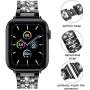 LELONG for Apple Watch Band 38mm 40mm 42mm 44mm SE Series 6 Series 5 4 3 2 1 , Bling Replacement Bracelet iWatch Band, Diamond Rhinestone Stainless Steel Metal Wristband Strap
