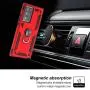 SWP for Galaxy Note 20 Ultra Case, Samsung Note 20 Ultra Dual Layer Shock-Absorption Armor Cover,Full-Body Protective Case w/Metal Ring Holder Kickstand for Note 20+ (red)
