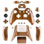 eXtremeRate Wood Grain Patterned Replacement Part Custom Full Housing Shell with Buttons for Xbox One Standard Controller with 3.5mm Headphone Jack (Model 1697) - Controller NOT Included