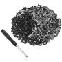 Powlankou 100 Pieces Frame Picture Turn Button and 100 Pieces Screws for Hanging Pictures, Black