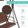 Best Choice Products 3-Seater Outdoor Adjustable Canopy Swing Glider, Patio Loveseat Bench for Deck, Porch w/Armrests, Textilene Fabric, Steel Frame - Brown Best Choice Products 3-Seater Outdoor Adjustable Canopy Swing Glider, Patio Loveseat Bench for Deck, Porch w/Armrests, Textilene Fabric, Steel Frame - Brown