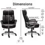 Serta 43675 Big & Tall Executive Office Chair High Back All Day Comfort Ergonomic Lumbar Support, Bonded Leather, Black Serta 43675 Big & Tall Executive Office Chair High Back All Day Comfort Ergonomic Lumbar Support, Bonded Leather, Black