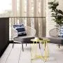 Outdoor Metal Side Table, Waterproof End Table Small Round Patio Side Table Coffee Table for Porch, Yard, Balcony, Garden (Yellow) Outdoor Metal Side Table, Waterproof End Table Small Round Patio Side Table Coffee Table for Porch, Yard, Balcony, Garden (Yellow)