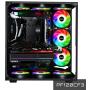 upHere Long Life 120mm 3-Pin High Airflow Quiet Edition Rainbow LED Case Fan for PC Cases, CPU Coolers, and Radiators 3-Pack,(PF120CF3-3)