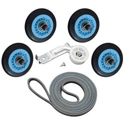 Upgraded Dryer Repair Kit for Samsung Belt Maintenance Kit Includes DC97-16782A Drum Roller DC93-00634A Idler Pulley 6602-001655 Belt Replace AP5325135 AP4373659 PS4221885 PS4133825 AP6038887