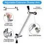 Kaqinu Shower Head , 8 High Pressure Rainfall Shower Head / Handheld Showerhead Combo with 11” Extension Arm, Anti-leak Shower Head with Holder/ Hose, Flow Regulator, Chrome Kaqinu Shower Head , 8 High Pressure Rainfall Shower Head / Handheld Showerhead Combo with 11” Extension Arm, Anti-leak Shower Head with Holder/ Hose, Flow Regulator, Chrome