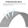 QusFy Metal Band Compatible with Inspire & Inspire HR, Stainless Steel Magnetic Replacement Band Accessories Small Large for Women Men, Silver, Black, Lilac, Sangria, Champagne