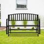 Patio Glider Bench Garden Bench for Patio Outdoor Bench Metal Bench Park Bench Cushion for Yard Porch Clearance Work Entryway