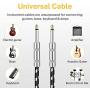 Donner Guitar Cable 20 ft Premium Electric Instrument Bass Cable AMP Cord 1/4 Straight Black White