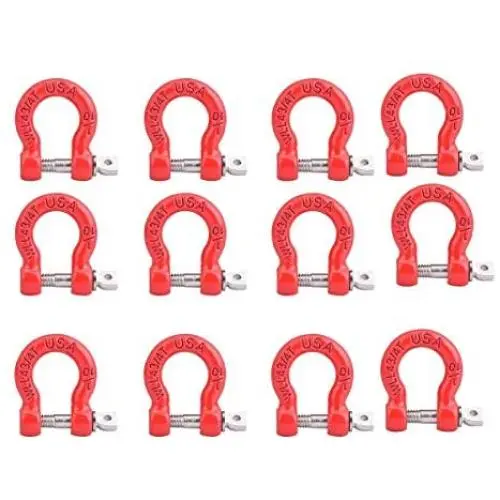 VERBAY RC Car Trailer Buckle, 12 Pcs Metal Tow Shackle Rescue Lock Catch for RC Climbing Crawler Car Accessory Parts