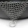 Amagabeli 8''x6'' Stainless Steel Cast Iron Cleaner 316 Chainmail Scrubber for Cast Iron Pan Pre-Seasoned Pan Dutch Ovens Waffle Iron Pans Scraper Cast Iron Grill Scraper Skillet Scraper Amagabeli 8''x6'' Stainless Steel Cast Iron Cleaner 316 Chainmail Scrubber for Cast Iron Pan Pre-Seasoned Pan Dutch Ovens Waffle Iron Pans Scraper Cast Iron Grill Scraper Skillet Scraper