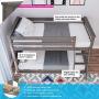 Max & Lily Solid Wood Twin Low Bunk Bed, Clay