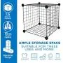 Work-It! Wire Storage Cubes, 6-Cube Metal Grid Organizer | Modular Wire Shelving Units, Stackable Bookcase, DIY Closet Cabinet Organizer for Home, Office, Kids Room | 14'' W x 14'' H, Black Work-It! Wire Storage Cubes, 6-Cube Metal Grid Organizer | Modular Wire Shelving Units, Stackable Bookcase, DIY Closet Cabinet Organizer for Home, Office, Kids Room | 14'' W x 14'' H, Black