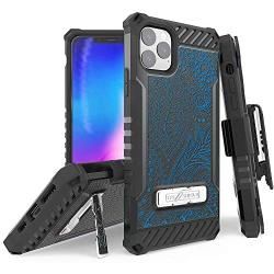 BEYOND CELL Tri-Shield Phone Case Compatible with iPhone 11 Pro Max 6.5” only, Military Grade Drop Tested, Shockproof High Impact Rugged Case Cover with Metal Kickstand & Belt Clip Holster