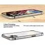 Slim Thin Phone Case Compatible with iPhone 12 12 Pro, Metal Bumper Cover with Soft TPU Inner [No Signal Interference][Support Wireless Charging] Compatible for iPhone 12 12 Pro, Silver