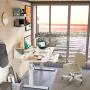 FEZIBO Dual Motor Height Adjustable Electric Standing Desk with Keyboard Tray, 48 x 24 Inch Sit Stand Table with Splice Board, White Frame/Natural and White Top FEZIBO Dual Motor Height Adjustable Electric Standing Desk with Keyboard Tray, 48 x 24 Inch Sit Stand Table with Splice Board, White Frame/Natural and White Top