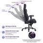FANTASYLAB Big and Tall Gaming Chair, Memory Foam, Computer Game Chair, 4D Arm, 400lb Metal Base, Reclines Ergonomic High-Back Racing Desk Office Chair