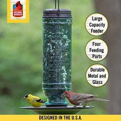 More Birds 28IN 281IN Feeder, 1.5 lb Seed Capacity, Brown